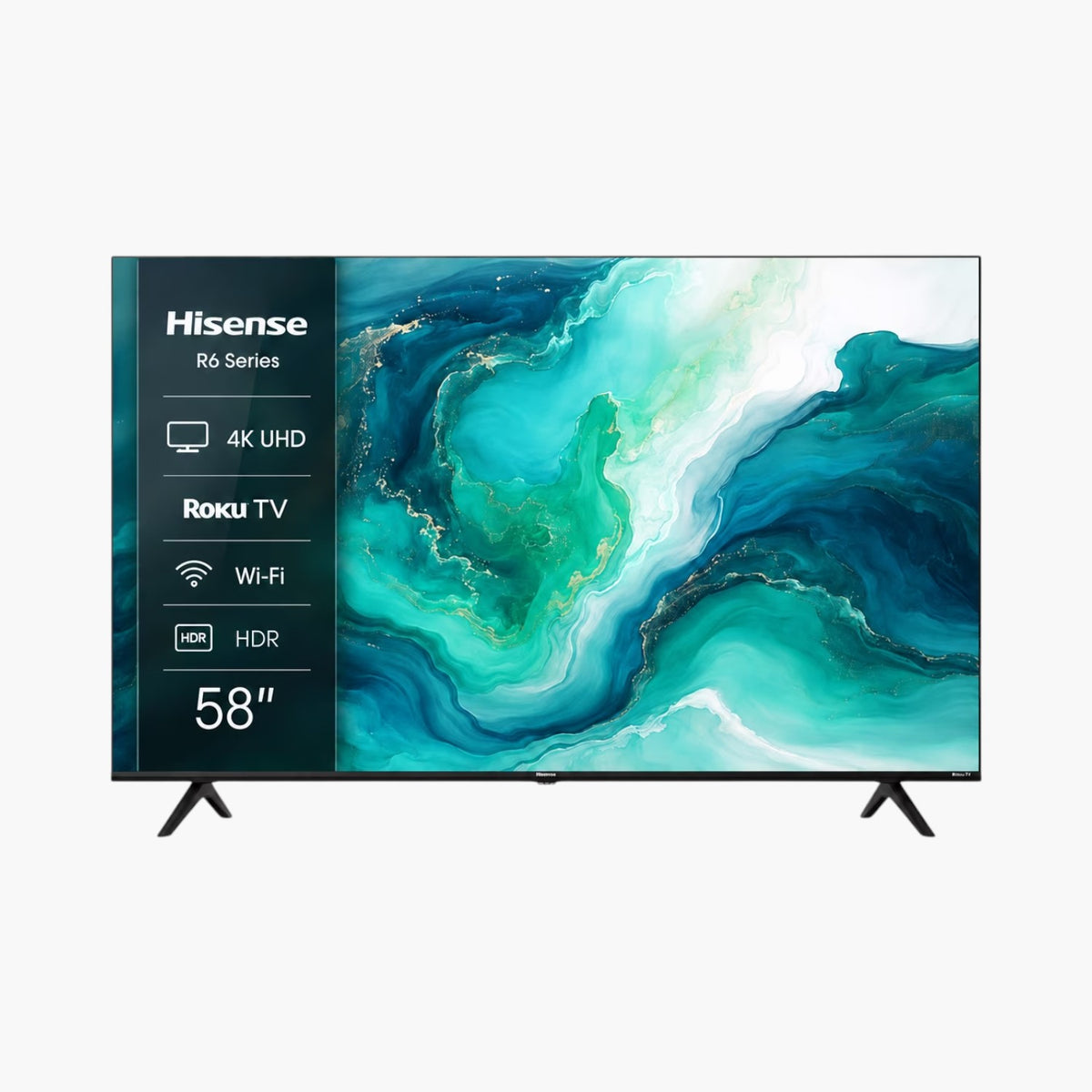 Smart TV de 58 pulgadas con resolución 4K Ultra HD y sistema operativo Roku TV