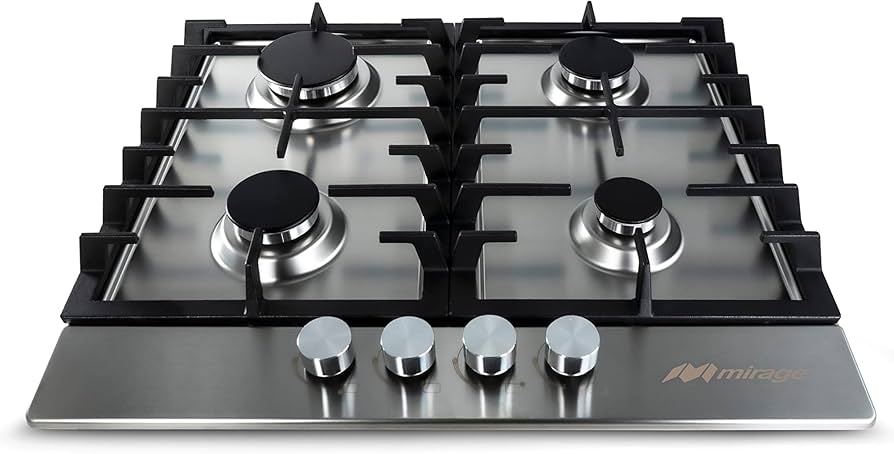Estufa Con Alimentación A Gas Mirage Mps60gb Color Plateado 4 Hornallas