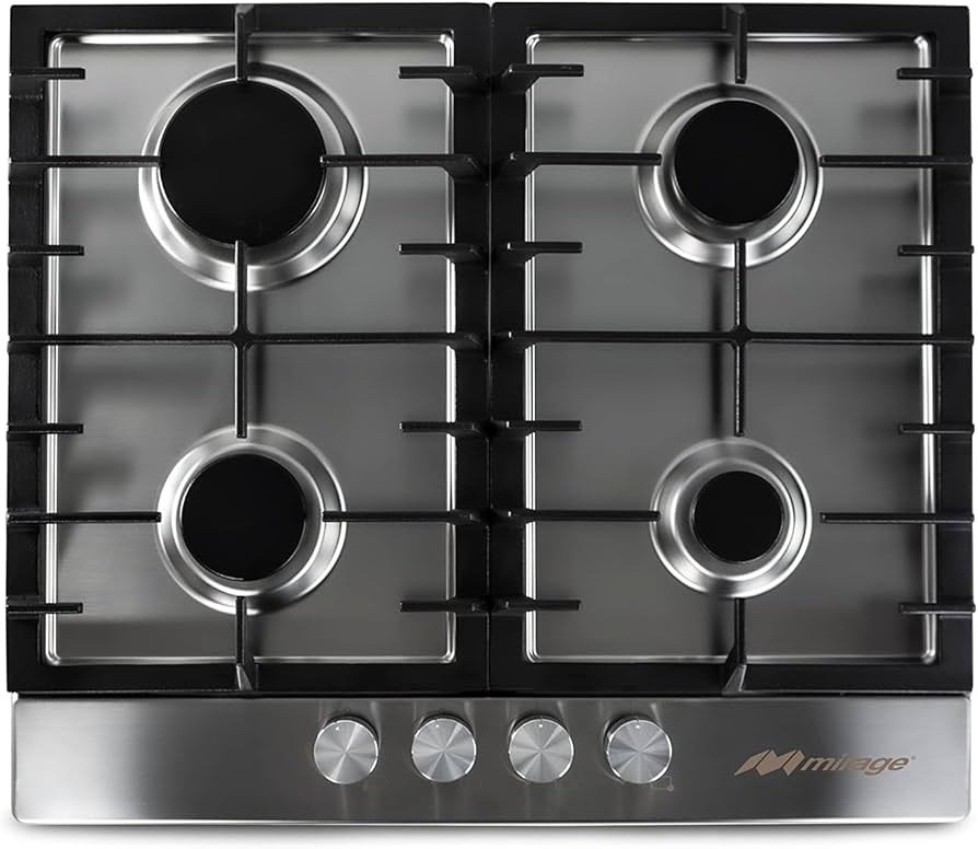 Estufa Con Alimentación A Gas Mirage Mps60gb Color Plateado 4 Hornallas