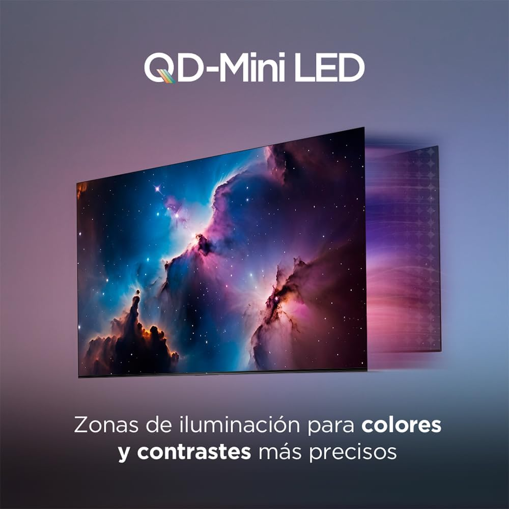 TCL Smart TV Pantalla 98" 98QM6K Google TV QLED - MiniLED 4K Google Assistant | Hands Free Voice Control | Alexa | VisionHDR10+| AiPQ™ | Micro Dimming | NITS1500 | Panel 288 Hz | Dolby Atmos Virtual X