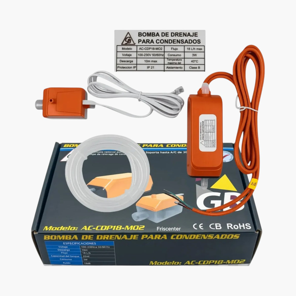 Bomba de Absorcion de Condensados Naranja V Dual - AC-CDP18-M02