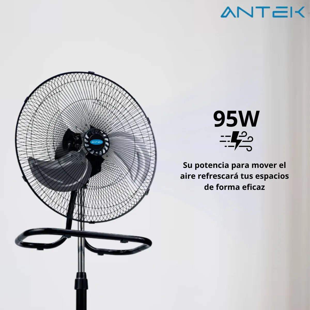 Ventilador De 18 PuLG, 95w Potencia, 3 En 1 - Antek Cobre Estructura Negro Aspas Aluminio Diámetro 68.58 Cm Frecuencia 60 Material De Las Aspas Metal