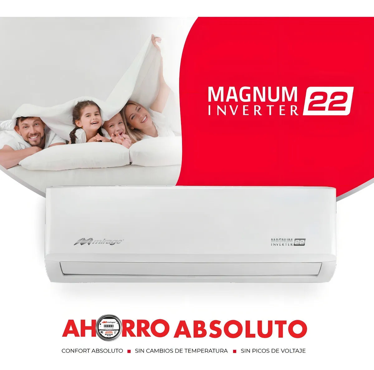 Mirage Magnum 22 EMF121W|CMF121W Mini Split Inverter Frío 12000 Btu Blanco 230v Blanco