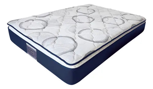 Colchón América Matrimonial Dubái Ortopédico Euro Pillow Top Color Blanco