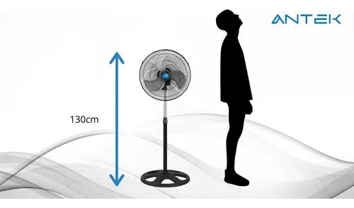 Kit De 2 Ventiladores 18in, 85w Antek, 3 Aspas Metalicas Estructura Negro Aspas Plateado Diámetro 45.72 Cm Material De Las Aspas Metal