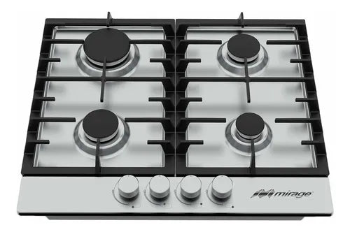 Estufa Con Alimentación A Gas Mirage Mps60gb Color Plateado 4 Hornallas