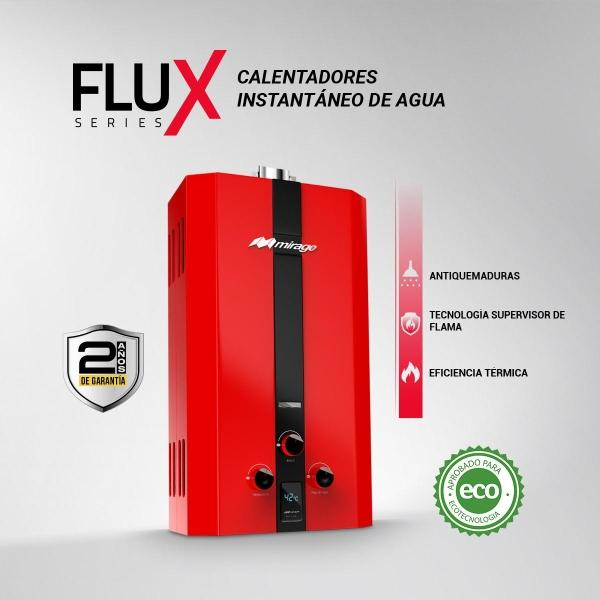 Calentador De Agua A Gas LP Mirage Flux 6l Rojo