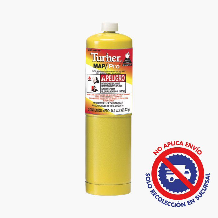Tanque Turner Color Amarillo Con Propileno (map/pro) 400g