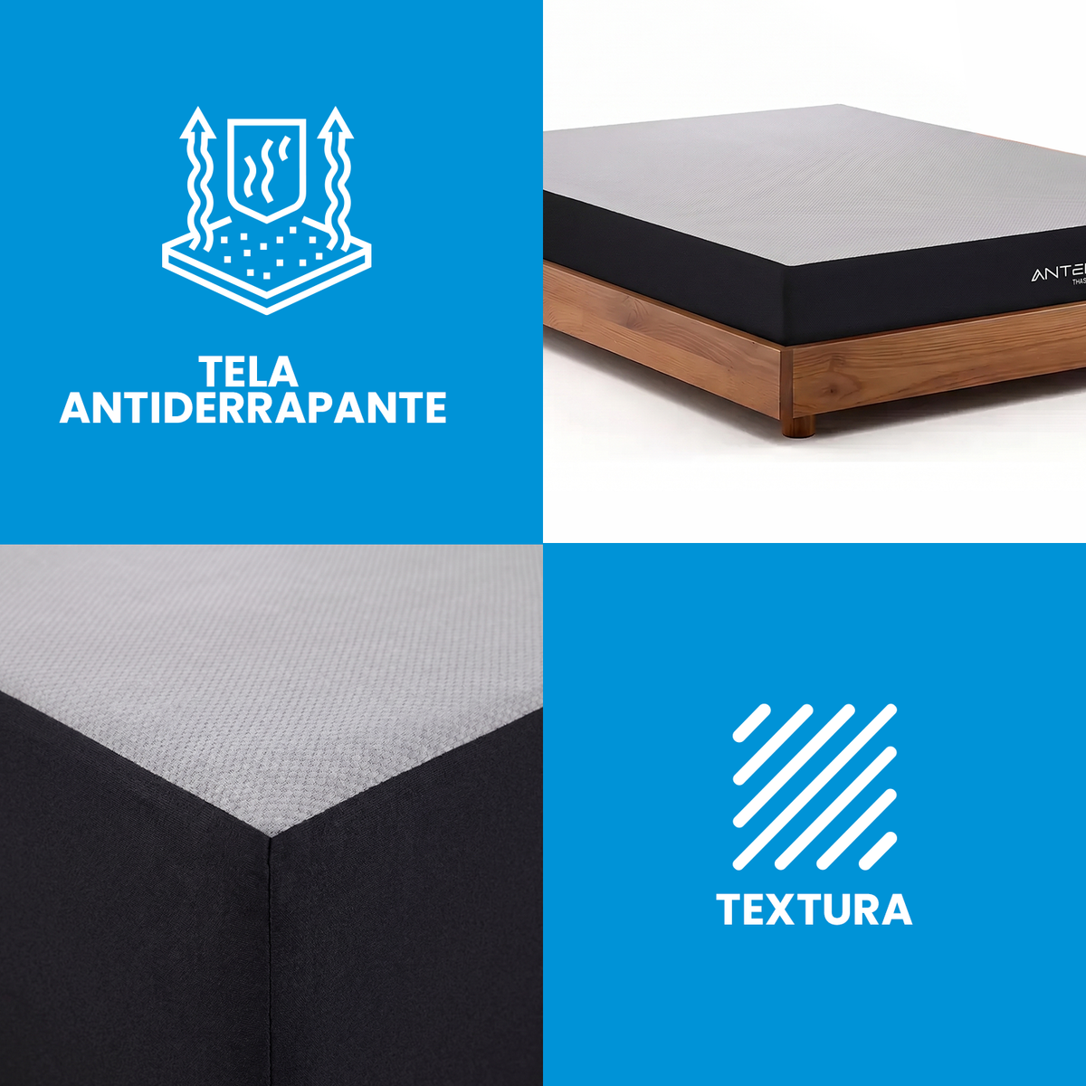 Colchón Individual Caja Ortopédico Antek Memoryfoam Thassia