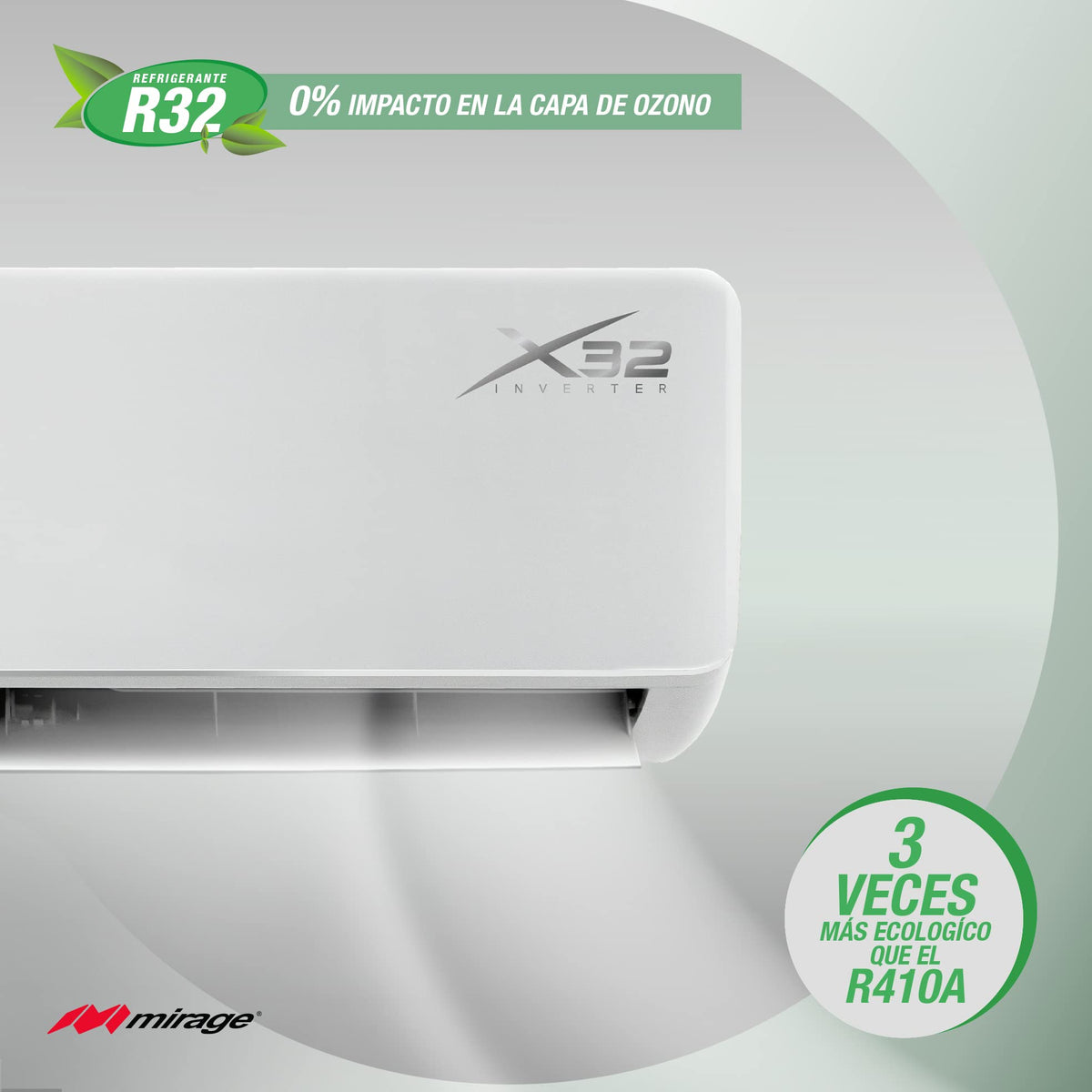 Minisplit Mirage Inverter X32 - 2 Ton, 220V, Solo Frío (CWF261E)