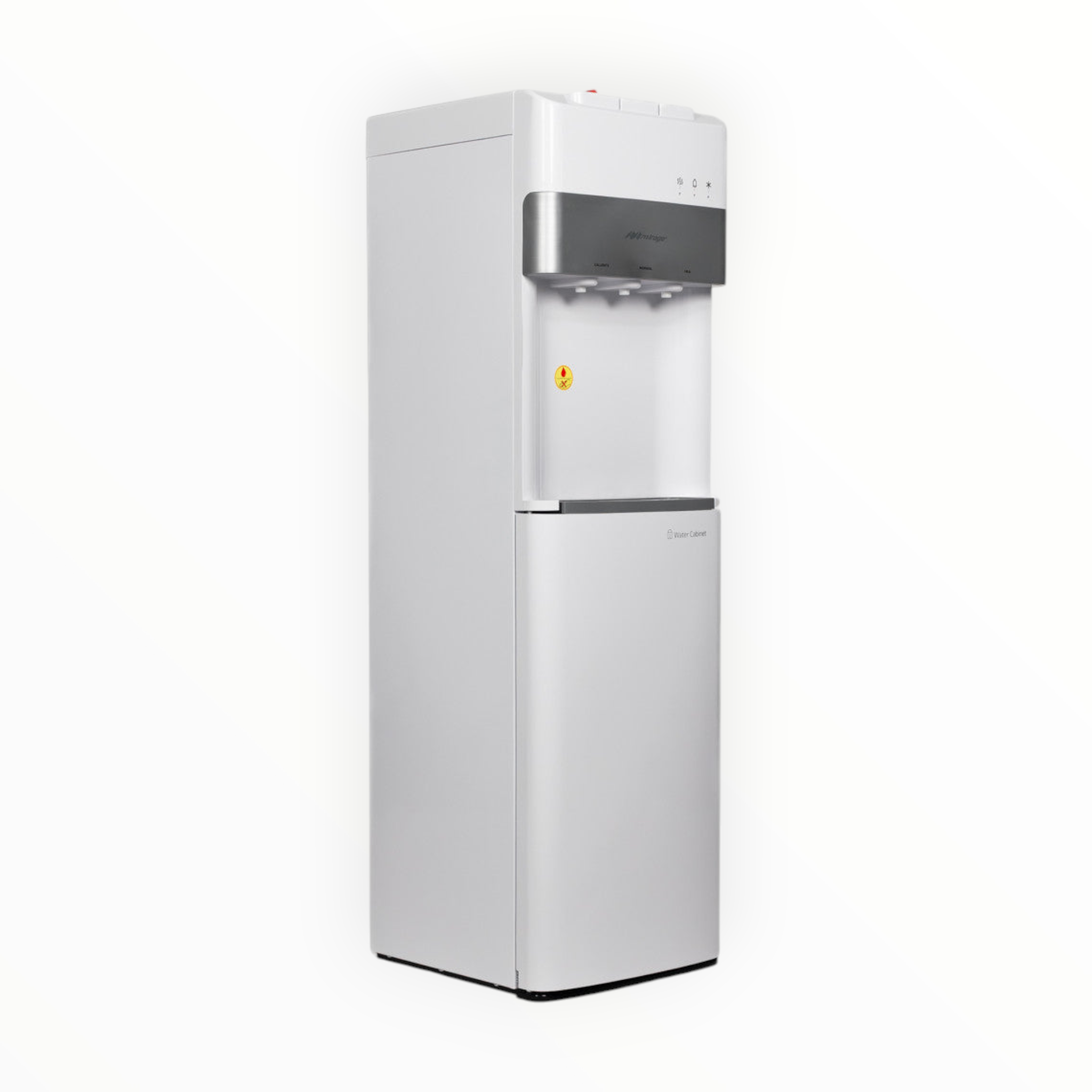 Dispensador De Agua Mirage Disx 30 | Garrafón Oculto 20l | Despachador De 3 Llaves Fria, Caliente Y Templada | Color Blanco Nieve | Mdd30hd - Blanco