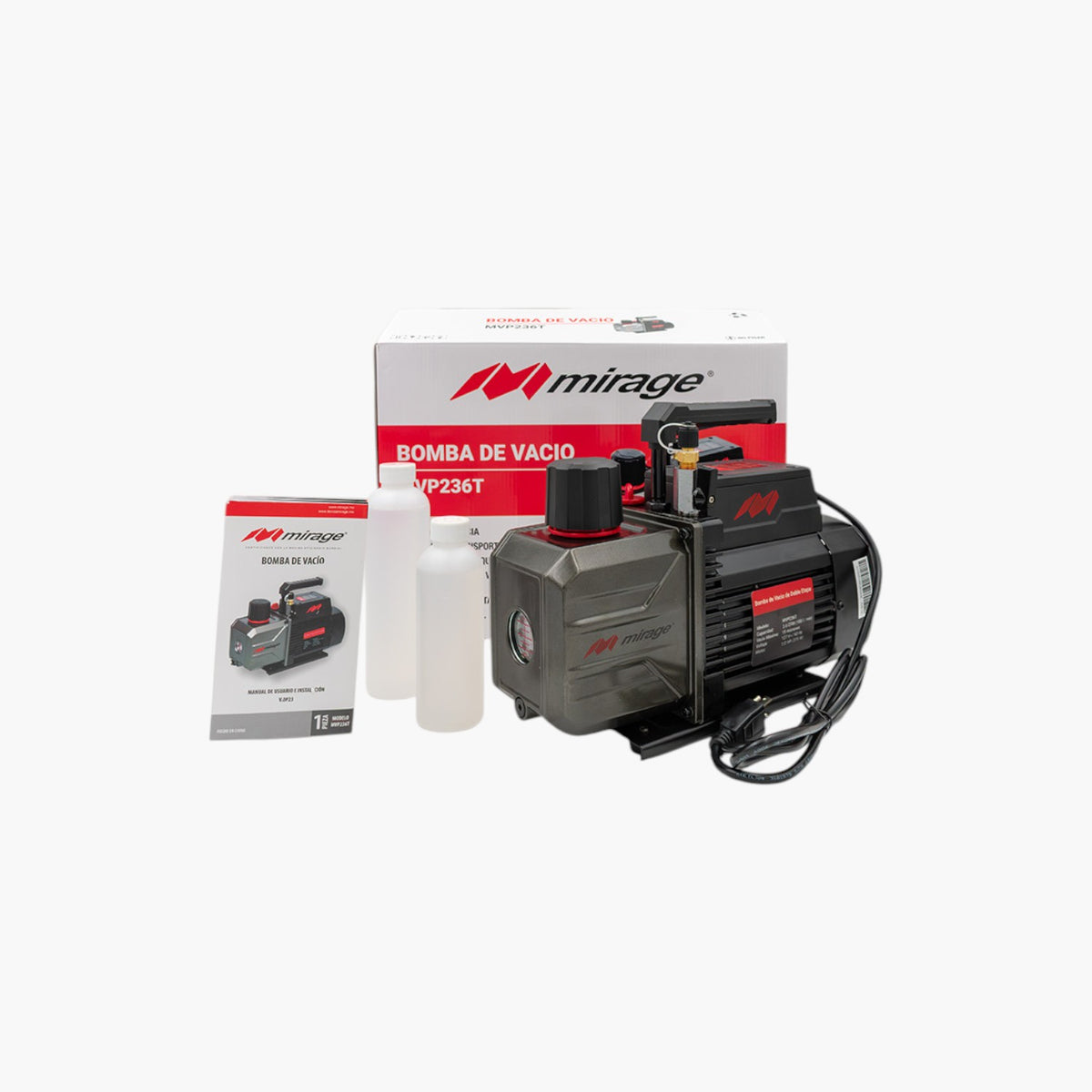 Bomba De Vacío 3.6 Cfm Mirage Dos Etapas Potencia 1/2 Hp Mvp