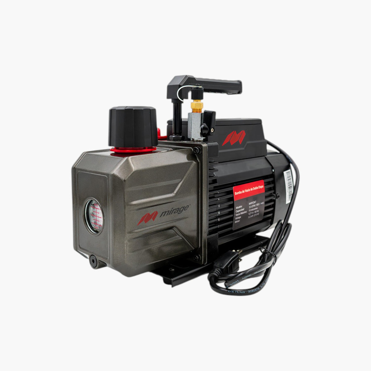 Bomba De Vacío 3.6 Cfm Mirage Dos Etapas Potencia 1/2 Hp Mvp
